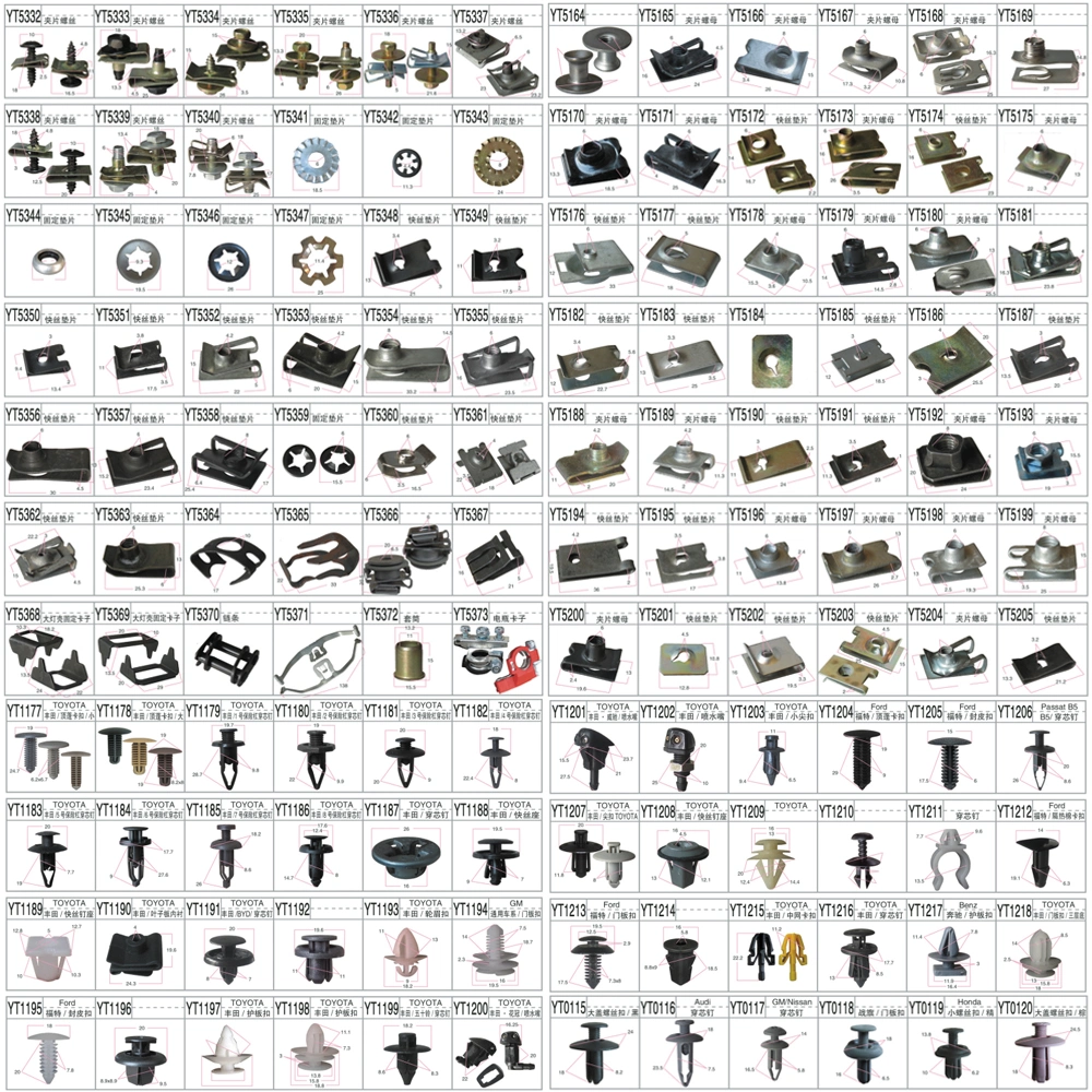 Multipurpose Car Truck Nylon/Metal/Plastic/POM/PP Auto Rivet/Nuts/Bolts/Screws/Tree Clips/Bumper Push Type Retainer Snap Cips Fasteners